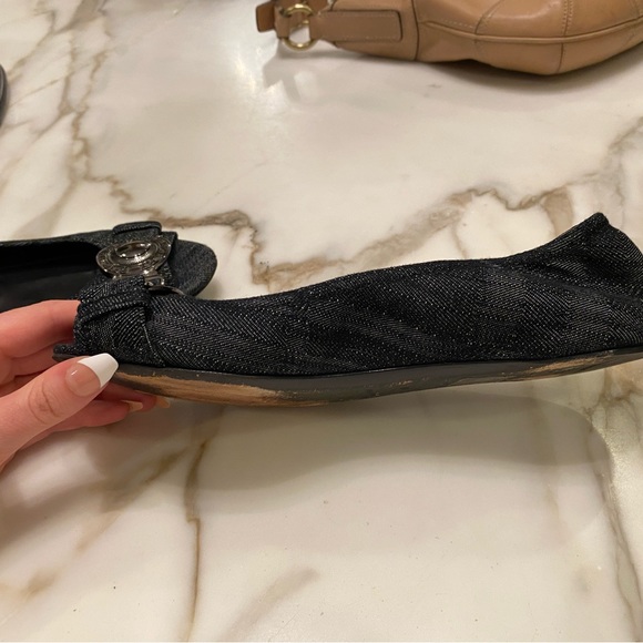Burberry Peep-Toe Navy Canvas / Jean Ballet
Flats Shoes EU 39 - Picture 7 of 11